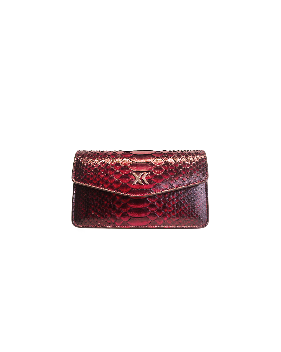 The Met Clutch in Midnight Red